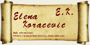 Elena Koraćević vizit kartica